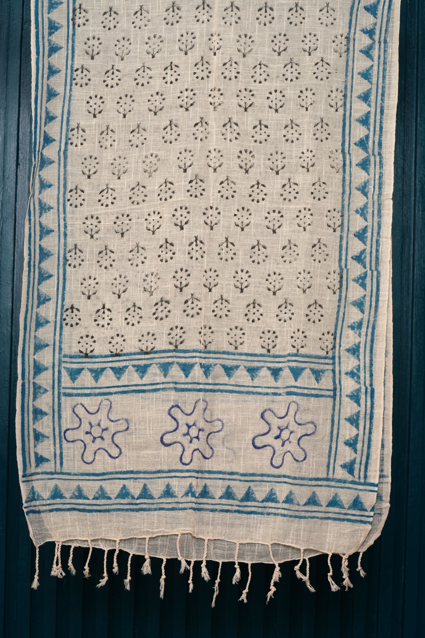 Cotton Printed Scarf Indian Boho Hand-Block Mud Cloth Printed Scarves