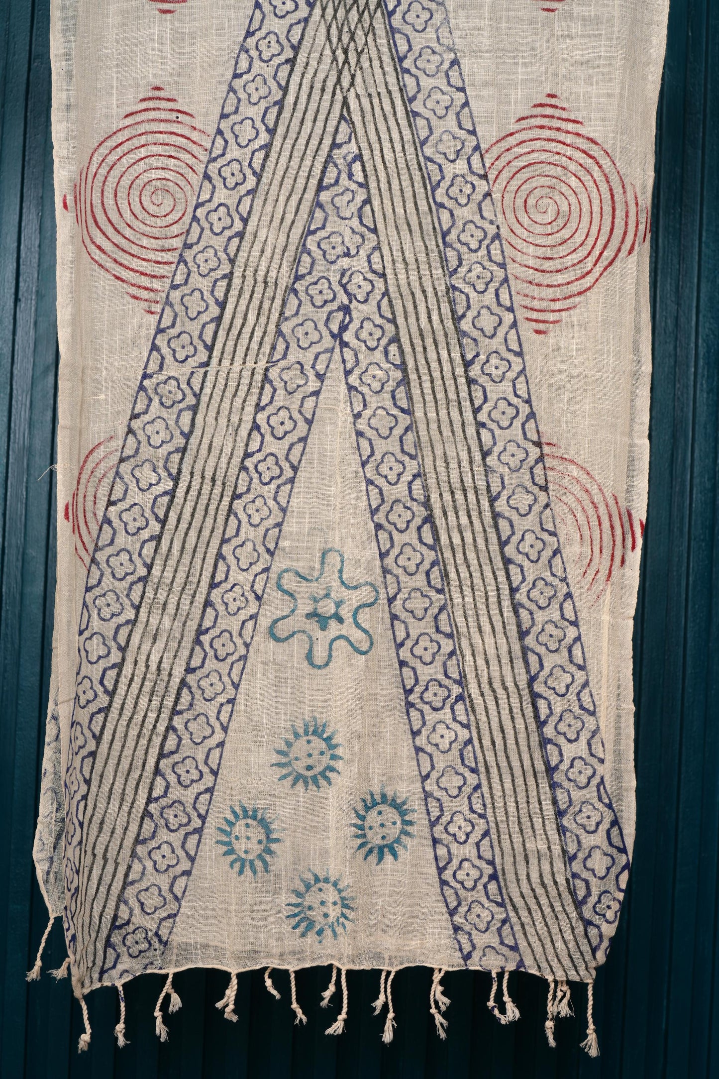 Cotton Printed Scarf Indian Boho Hand-Block Mud Cloth Printed Scarves