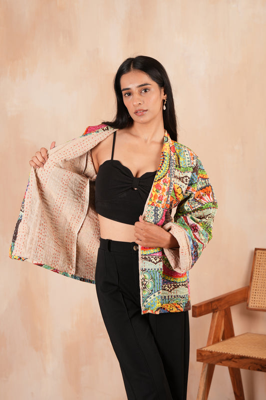 Strawberry Fields Boho Kantha Jacket