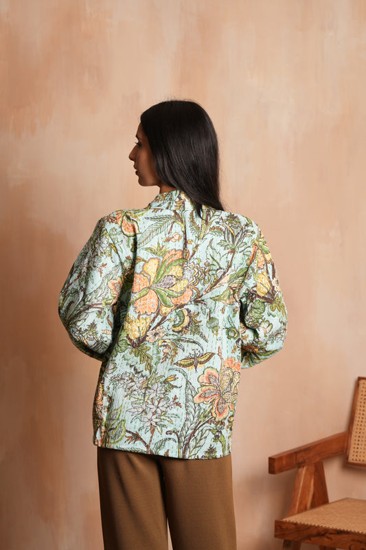 Cotton Printed Kantha Jacket