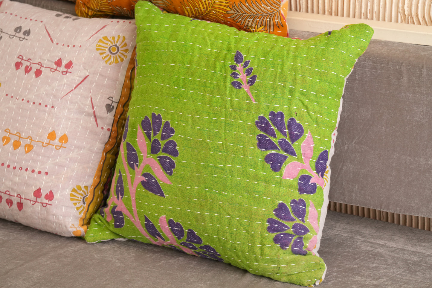 Wholesale Lot Handmade Vintage 16" x 16" Kantha Cushion Covers