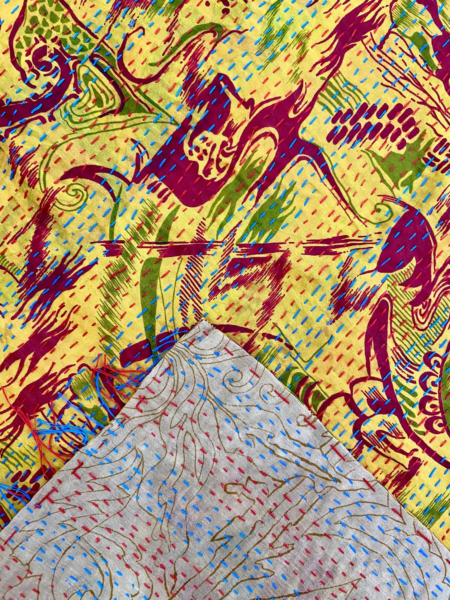 Handmade Vintage Silk Kantha Scarves