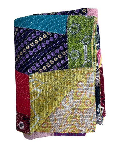 1940's Collective Pieces Handmade Cotton Vintage Patchwork Kantha Quilts - Wholesale Lot