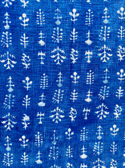 Indigo Mud Cloth Printed Cotton Throw Blanket