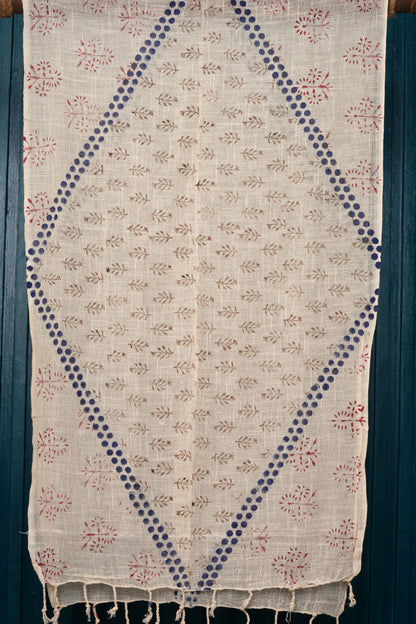 Cotton Hand-Block Printed Organic Scarf / Sarong