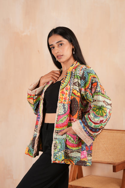 Strawberry Fields Boho Kantha Jacket