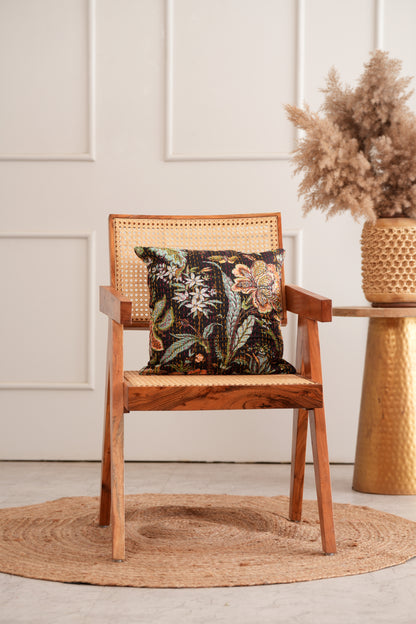 Black Cotton Pillow Cover