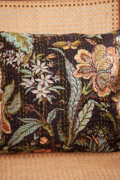 Black Cotton Pillow Cover