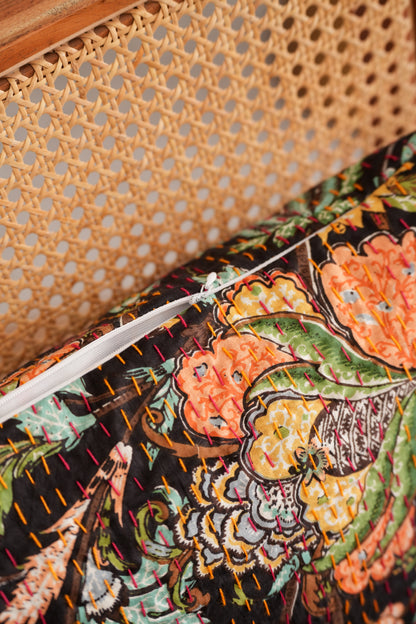 Black Cotton Pillow Cover