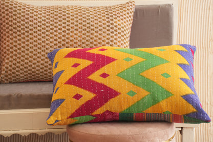 5 Pc's Handmade Cotton Vintage Reversible Kantha Cushion Covers