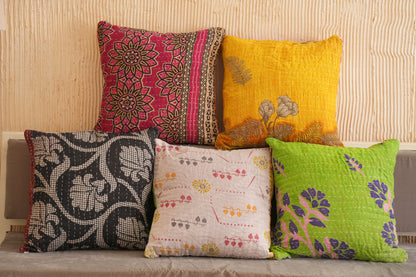 Wholesale Lot Handmade Vintage 16" x 16" Kantha Cushion Covers