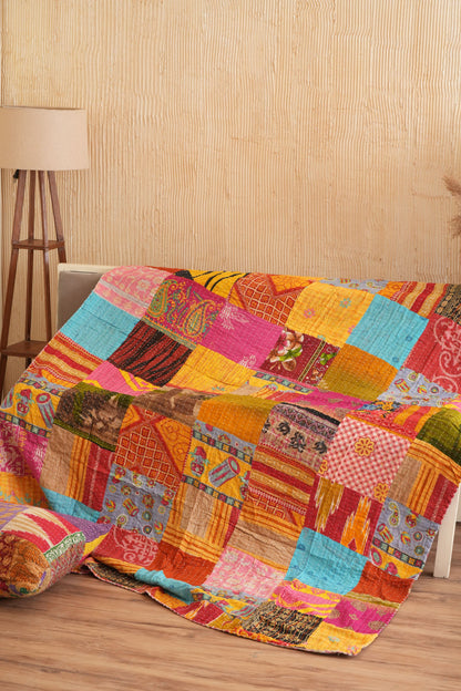 KANTHA THROW - PATCHWORK