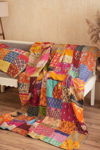 KANTHA THROW - PATCHWORK