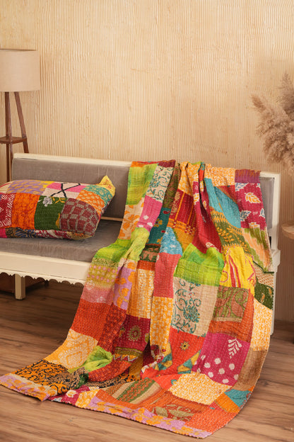 Patchwork Kantha Quilt