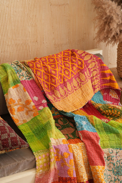 Patchwork Kantha Quilt
