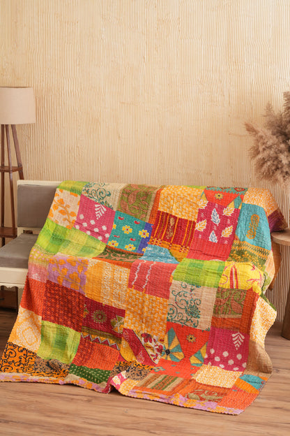 Patchwork Kantha Quilt