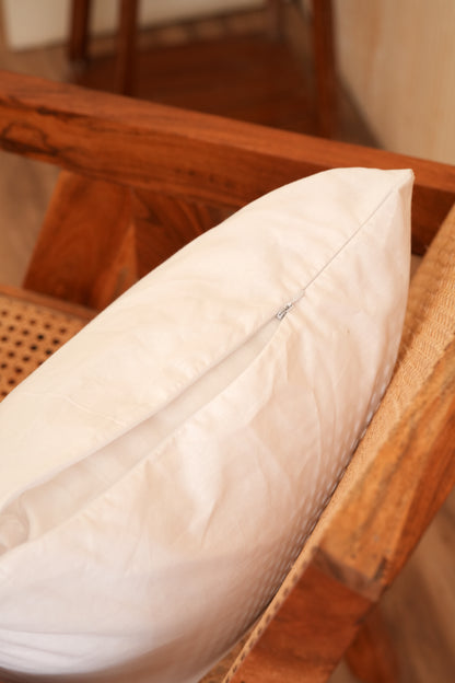 Solid White 2 Pc's Cushion Cover Set