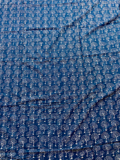 Indigo Queen Kantha Quilt