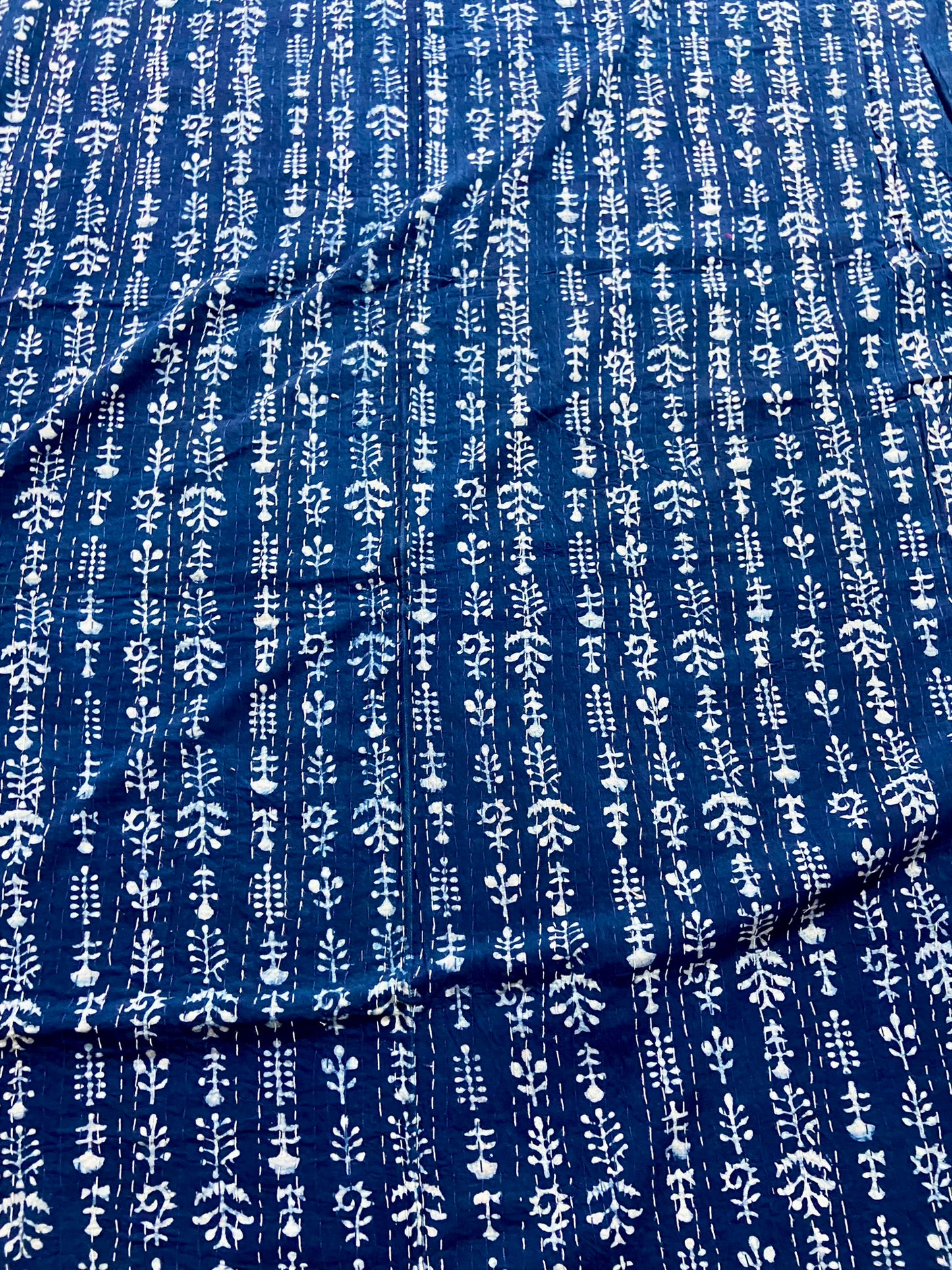 Rare Indigo Kantha Throw