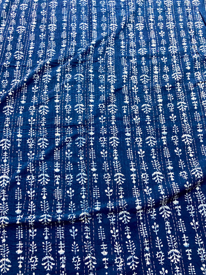 Rare Indigo Kantha Throw