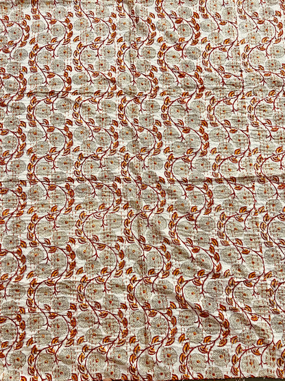 Marigold Floral Kantha Quilt