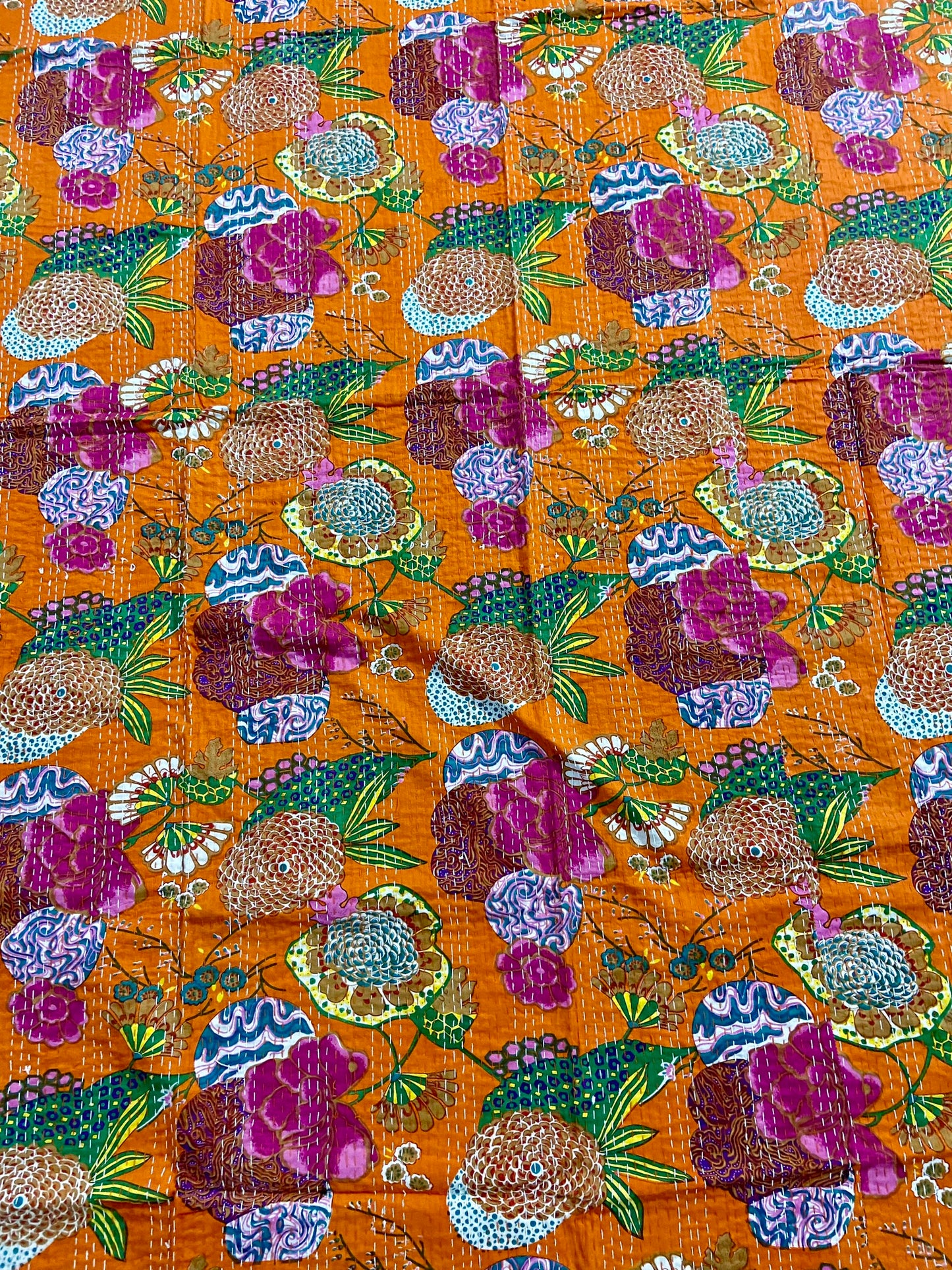 Handmade Cotton Kantha Quilt