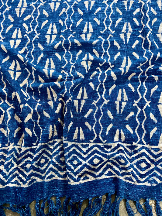 Indigo Cotton Sofa Throw Blanket