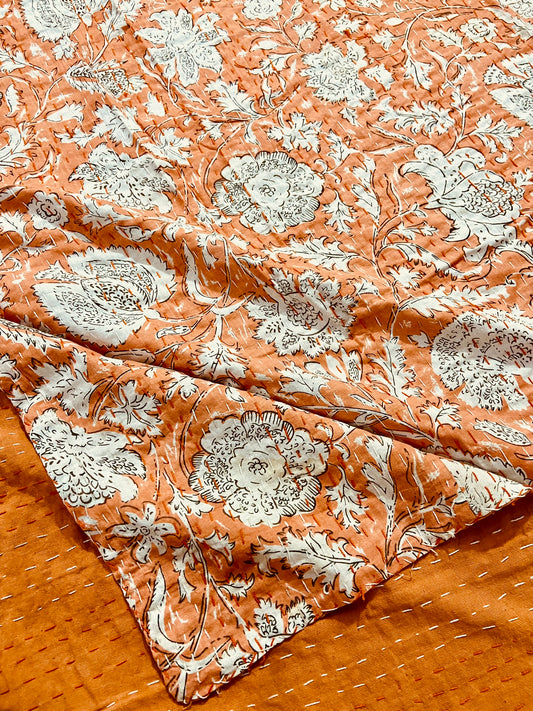 The Minimalist Cotton Kantha Quilt