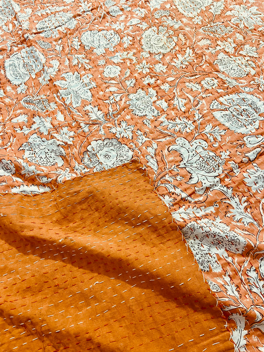 The Minimalist Cotton Kantha Quilt