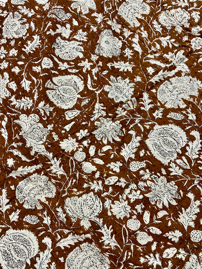 Coffee Brown Boho Indian Queen Kantha Quilt
