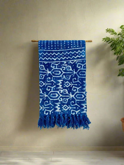 Handmade Cotton Printed Throw Blanket