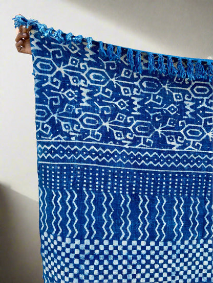 Handmade Cotton Printed Throw Blanket
