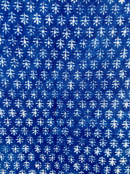 Indigo Handmade Soft Cotton Throws Blankets, Hand Loom Hand Block Printed Bed Boho Cotton Fringed Blanket Beach Throw