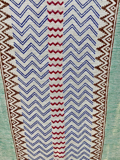 Indian Handmade Soft Cotton Throws Blankets, Hand Loom Hand Block Printed Bed Boho Cotton Fringed Blanket Beach Throw