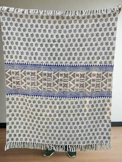 Indian Handmade Organic Cotton Throw Blanket