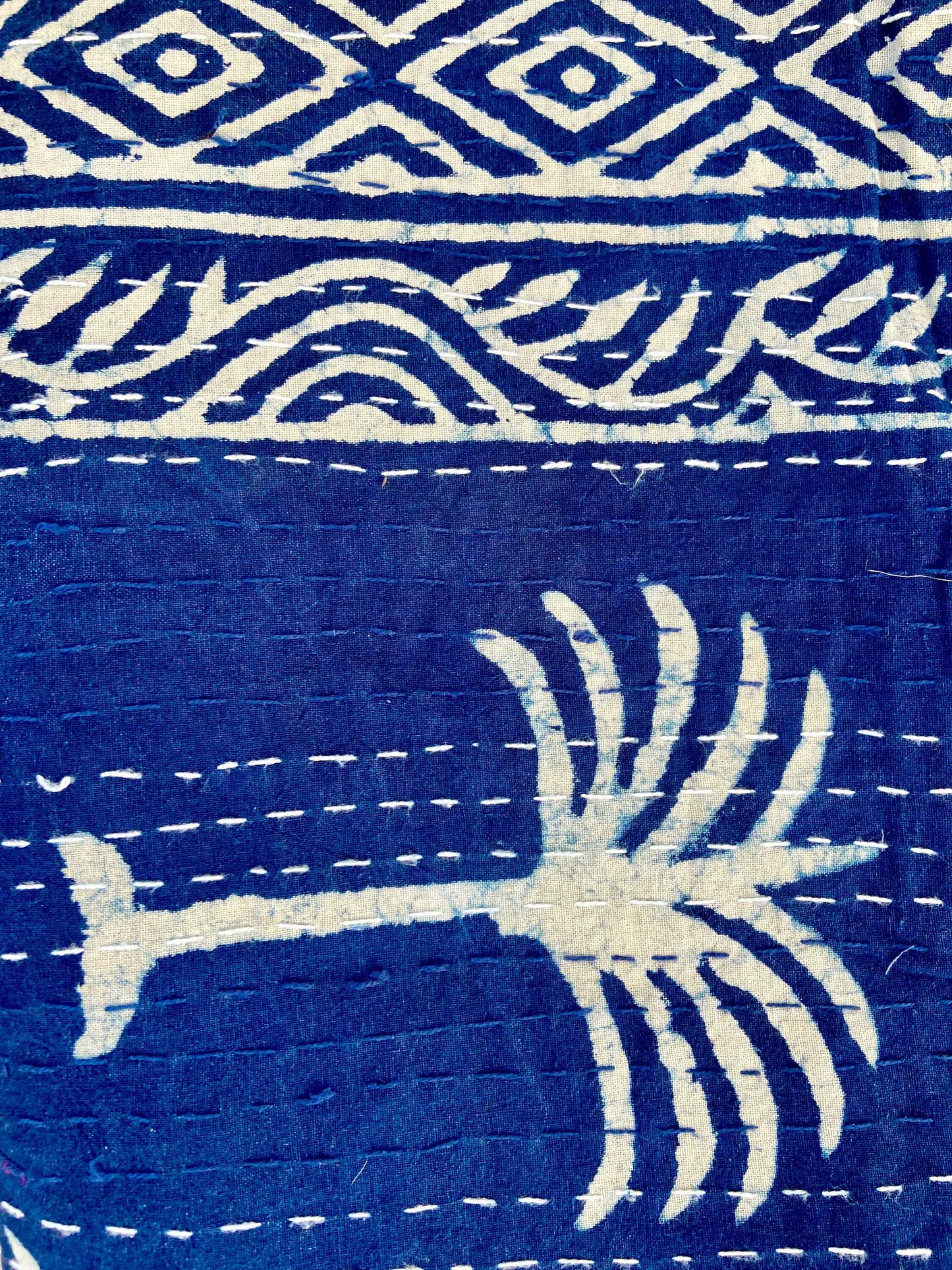 Indigo Handmade Cotton Kantha Quilts