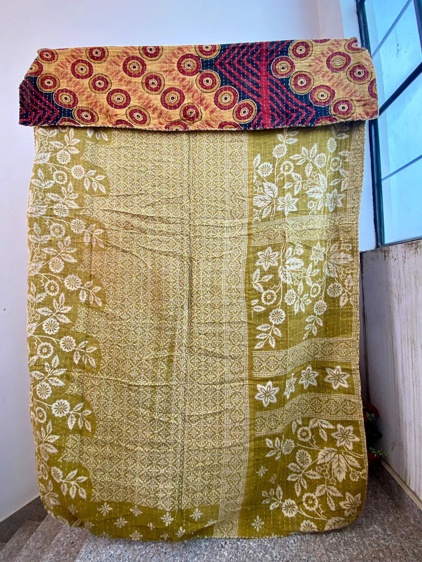 Handmade Vintage Cotton Kantha Quilts