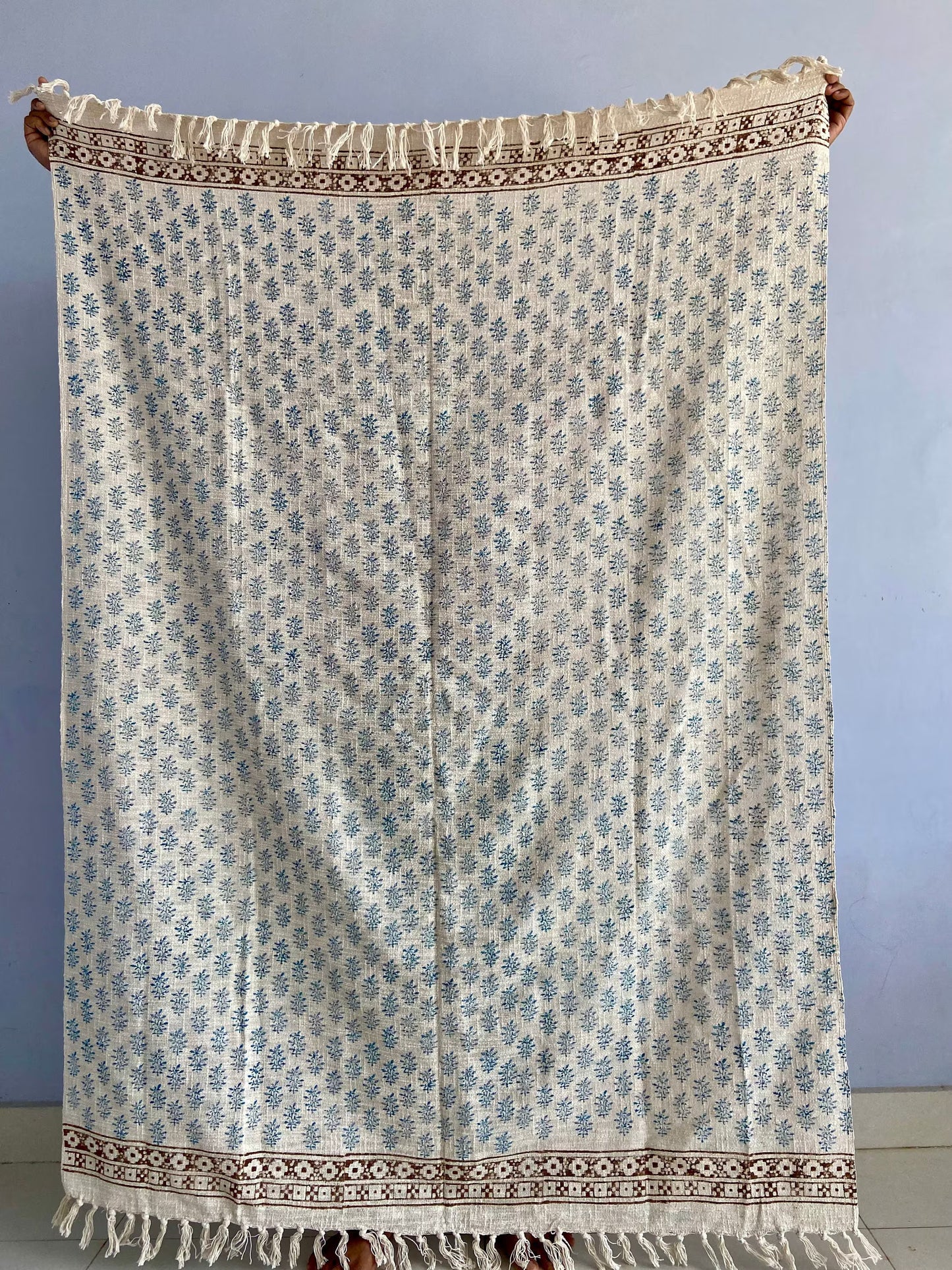 Hand Printed Cotton Throw