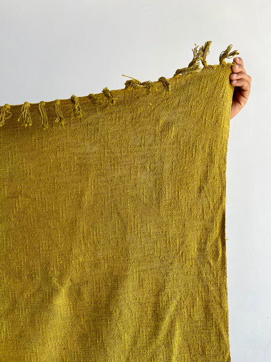 Khaki Dyed Cotton Throw