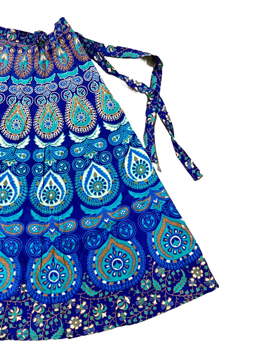 Mandala Cotton Long Maxi Wrap Skirt