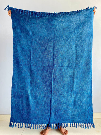Indigo Printed Cotton Throw
