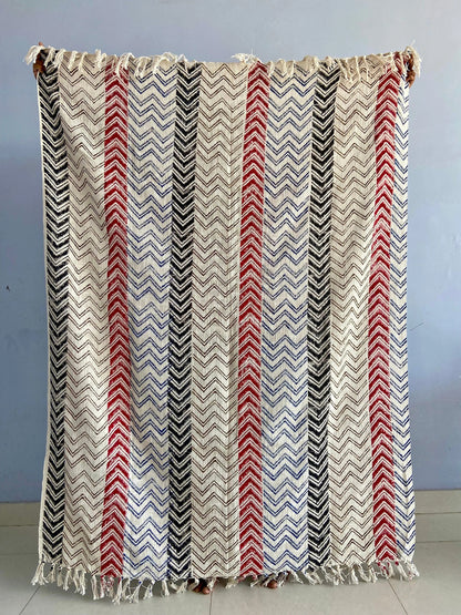 Handmade Cotton Printed Throw