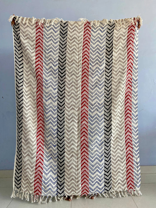 Handmade Cotton Printed Throw