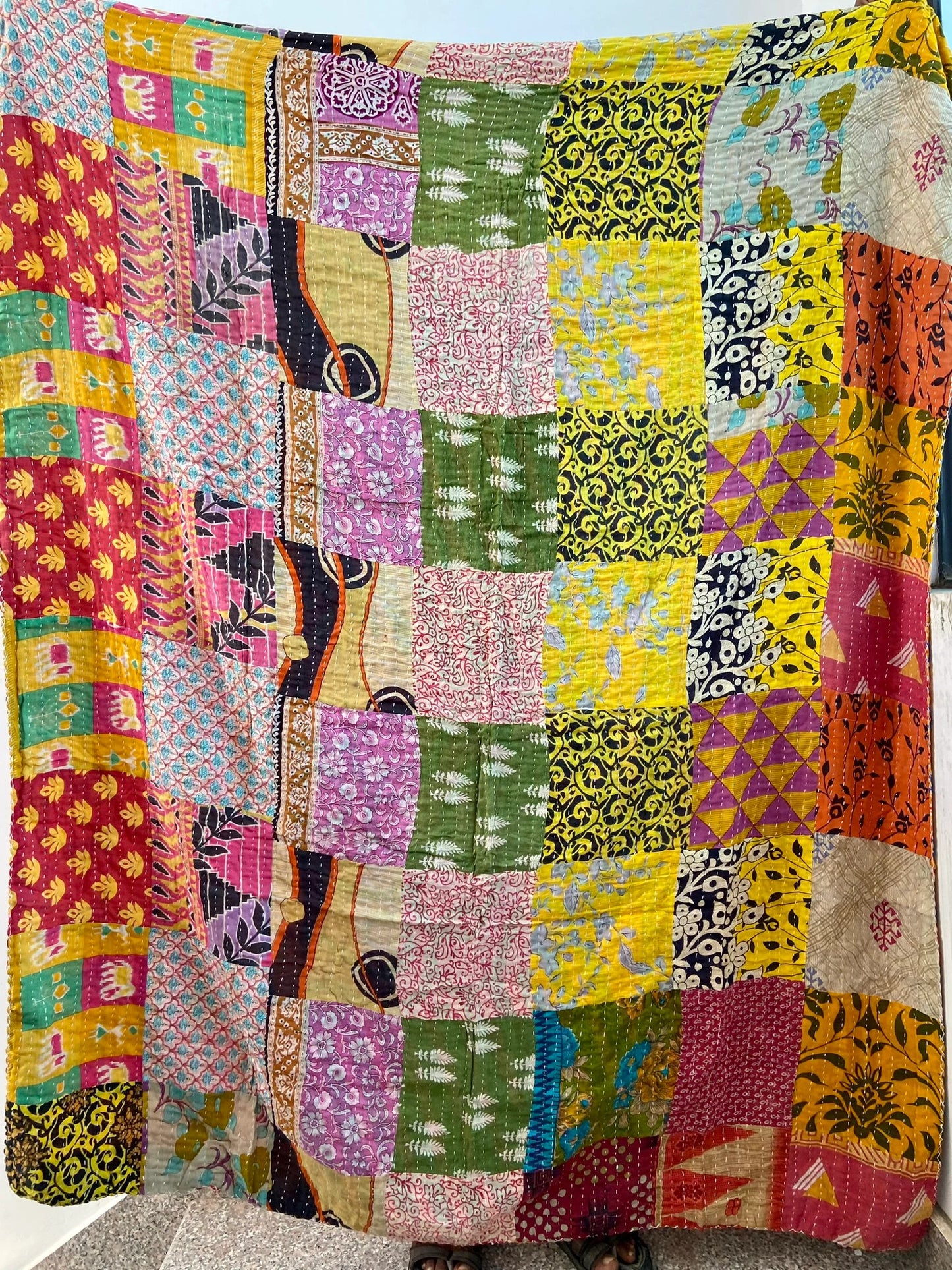 Handmade Patchwork Kantha Quilts