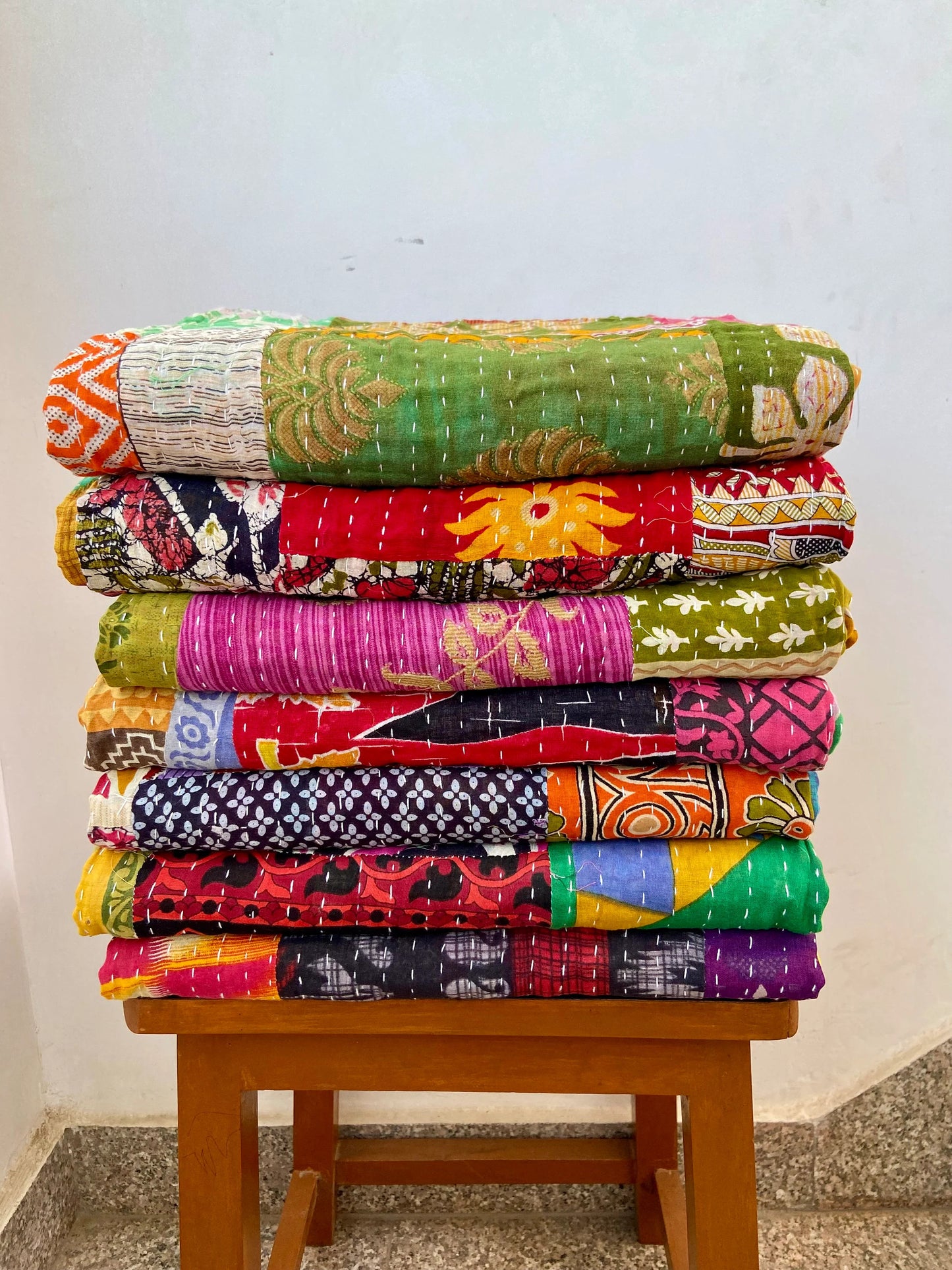 Patchwork Kantha Quilts - Wholesale lot