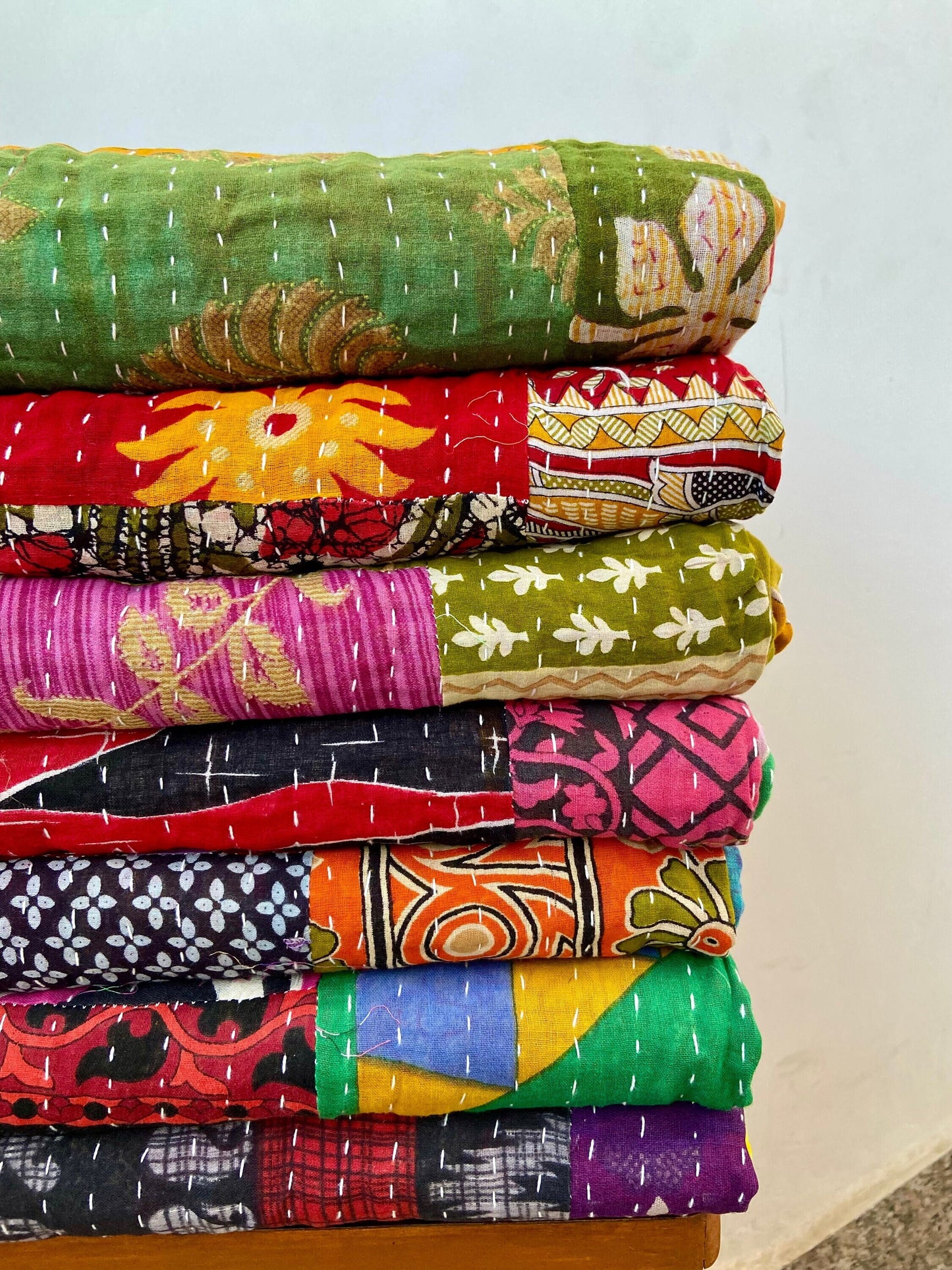 Patchwork Kantha Quilts - Wholesale lot