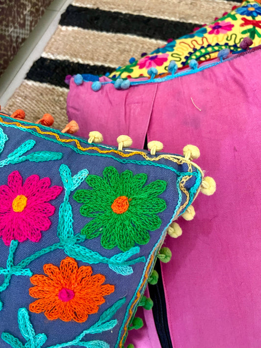 Embroidered Suzani Cushion Covers