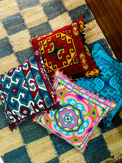 Handmade Suzani Embroidered Decorative Pillow Cases