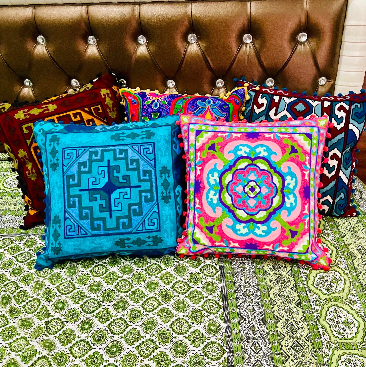 Handmade Suzani Embroidered Decorative Pillow Cases